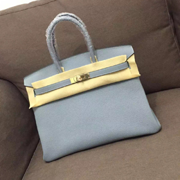 エルメス バーキン35 シエル トゴ ゴールド金具