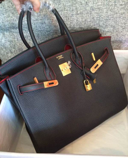 エルメス バーキン40 ブラック トゴ ゴールド金具