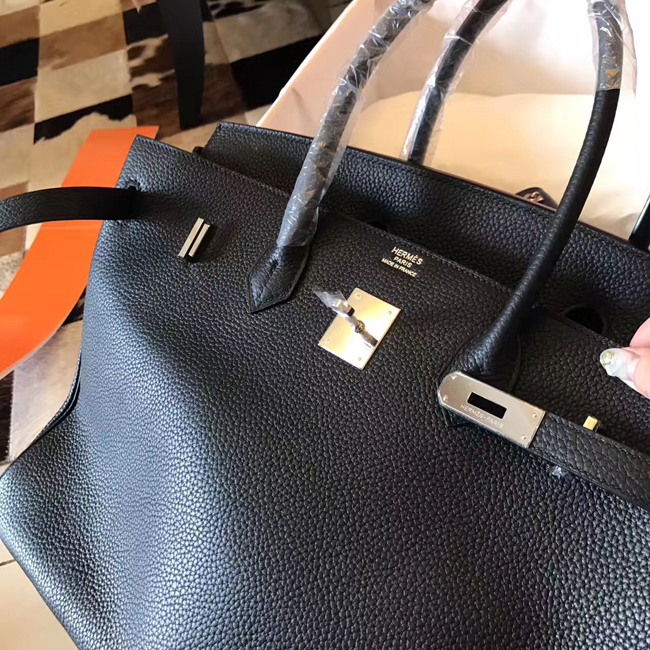 エルメス バーキン40 ブラック トゴ シルバー金具