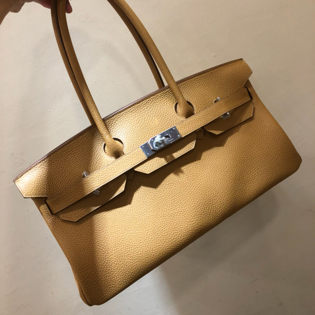 エルメス ショルダーバーキン タバックキャメル トリヨンクレマンス シルバー金具