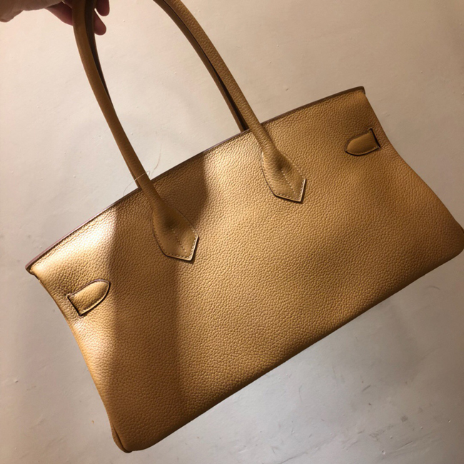 エルメス ショルダーバーキン タバックキャメル トリヨンクレマンス シルバー金具