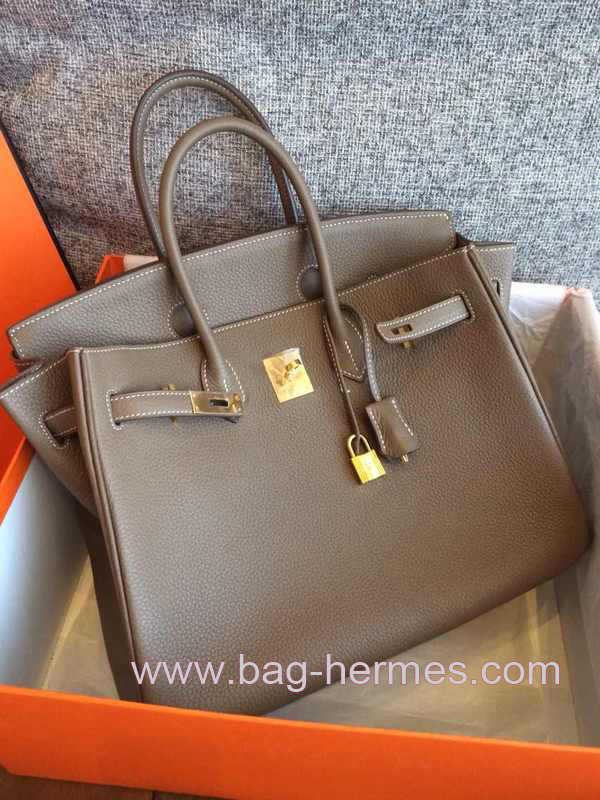 エルメス バーキン40 エトゥープ トゴ ゴールド金具