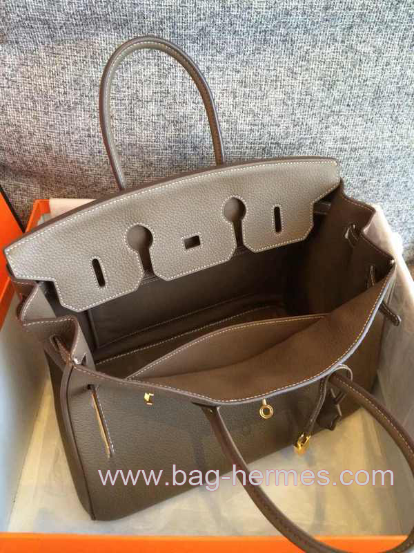 エルメス バーキン40 エトゥープ トゴ ゴールド金具