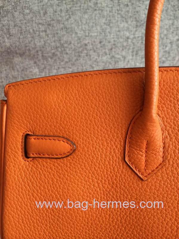 エルメス バーキン40 オレンジ トゴ ゴールド金具