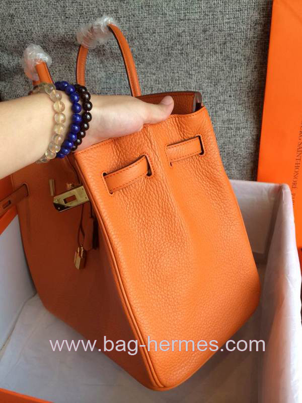 エルメス バーキン40 オレンジ トゴ ゴールド金具
