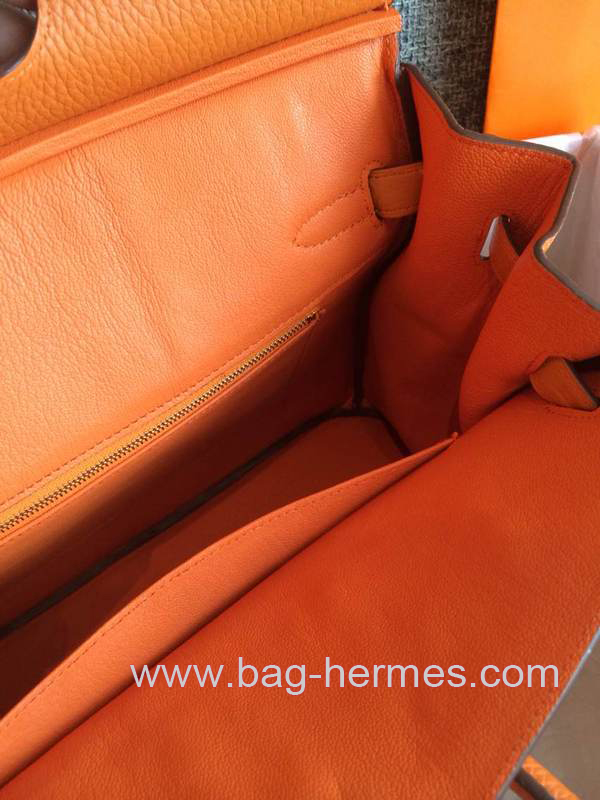 エルメス バーキン40 オレンジ トゴ ゴールド金具