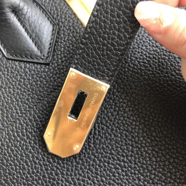 エルメス バーキン50 ブラック トゴ ゴールド金具