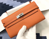 エルメス ケリーウォレットロング オレンジ ヴォーエプソン シルバー金具