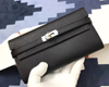 エルメス ケリーウォレットロング ブラック ヴォーエプソン シルバー金具