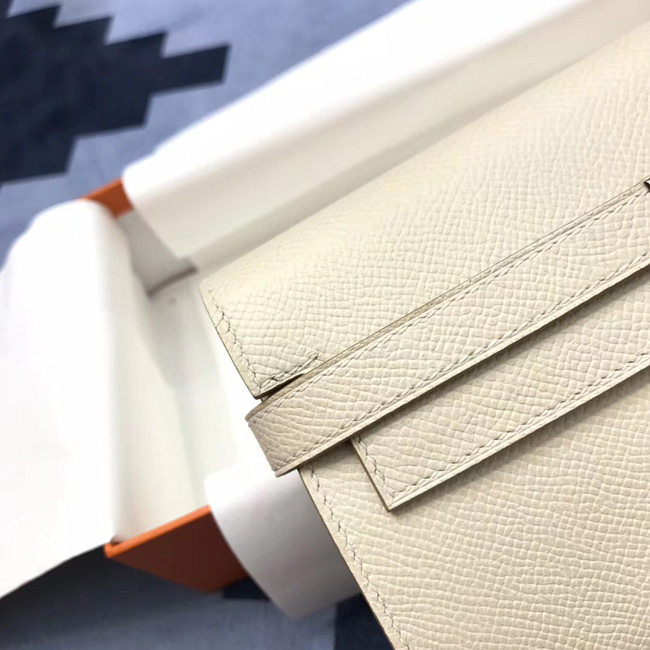 エルメス ケリーウォレットロング クレ ヴォーエプソン シルバー金具