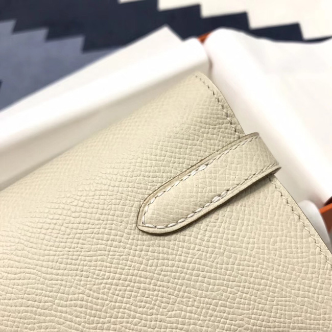 エルメス ケリーウォレットロング クレ ヴォーエプソン シルバー金具