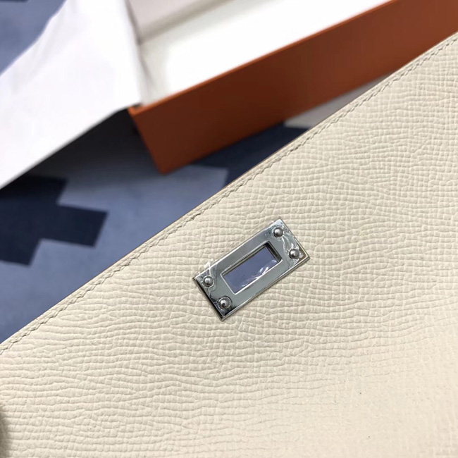 エルメス ケリーウォレットロング クレ ヴォーエプソン シルバー金具