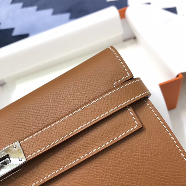 エルメス ケリーウォレットロング ゴールド ヴォーエプソン シルバー金具