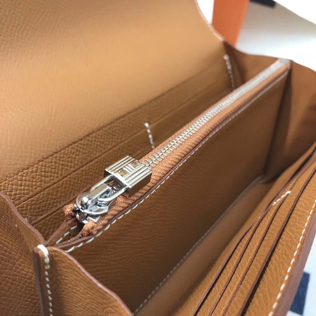 エルメス ケリーウォレットロング ゴールド ヴォーエプソン シルバー金具