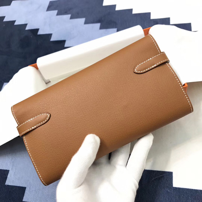 エルメス ケリーウォレットロング ゴールド ヴォーエプソン シルバー金具