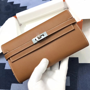 エルメス ケリーウォレットロング ゴールド ヴォーエプソン シルバー金具
