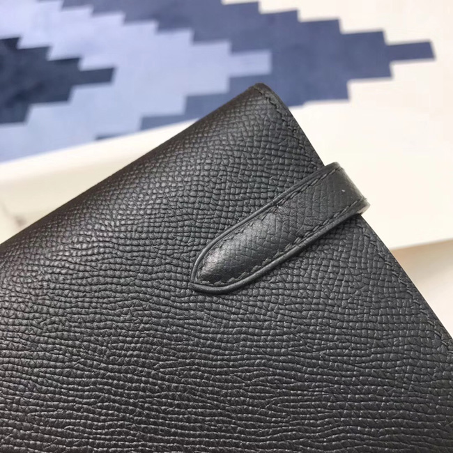 エルメス ケリーウォレットロング ブラック ヴォーエプソン シルバー金具