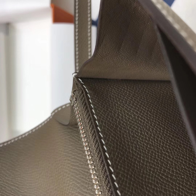 エルメス ケリーウォレットロング エトゥープ ヴォーエプソン シルバー金具