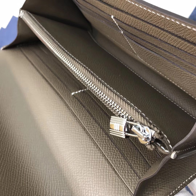 エルメス ケリーウォレットロング エトゥープ ヴォーエプソン シルバー金具