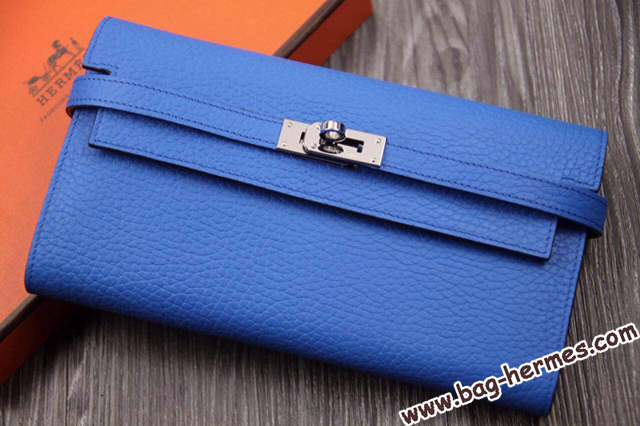 エルメス ケリーウォレットロング ミコノス トリヨン シルバー金具