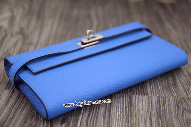 エルメス ケリーウォレットロング ミコノス トリヨン シルバー金具