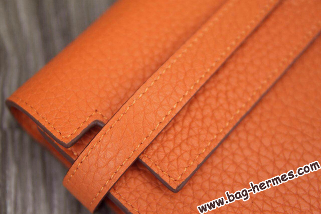 エルメス ケリーウォレットロング オレンジ トリヨン シルバー金具