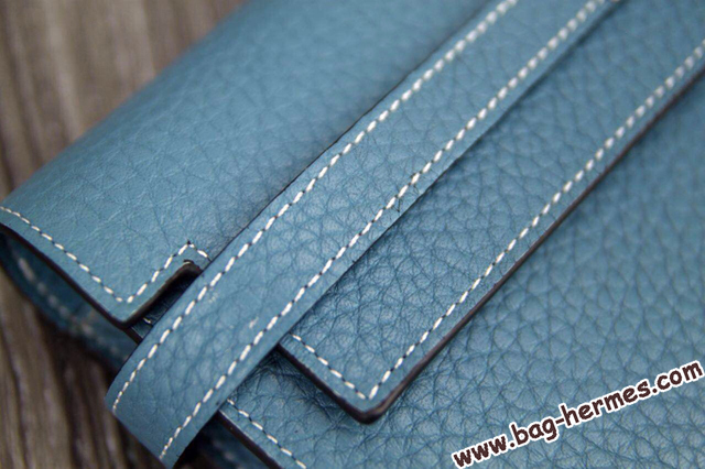 エルメス ケリーウォレットロング ブルーラン トリヨン シルバー金具