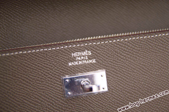 エルメス ケリーウォレットロング エトゥープ ヴォーエプソン シルバー金具