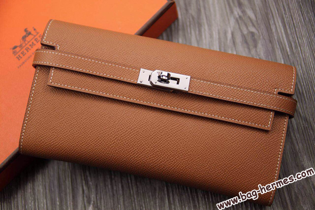 エルメス ケリーウォレットロング ゴールド エプソン シルバー金具
