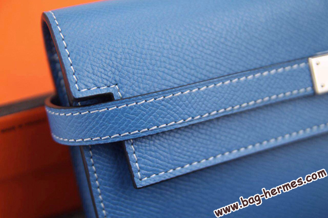 エルメス ケリーウォレットロング ブルーパラダイス エプソン シルバー金具