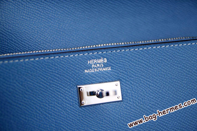 エルメス ケリーウォレットロング ブルーパラダイス エプソン シルバー金具