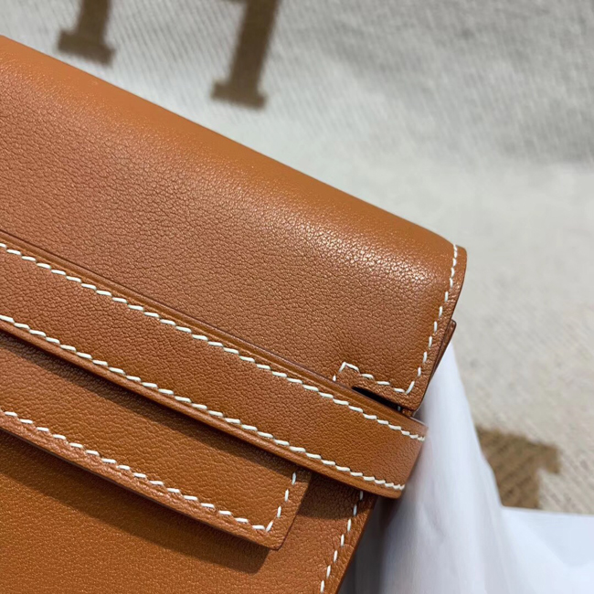 エルメス ケリーウォレットロング ゴールド シェブルミゾル ゴールド金具