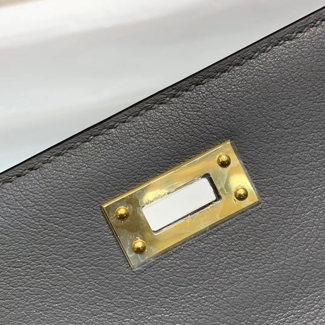 エルメス ケリーウォレットロング エタン シェブルミゾル ゴールド金具
