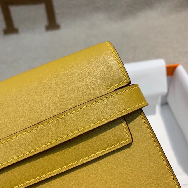 エルメス ケリーウォレットロング ムタード シェブルミゾル ゴールド金具