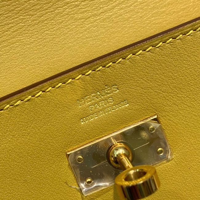 エルメス ケリーウォレットロング ムタード シェブルミゾル ゴールド金具