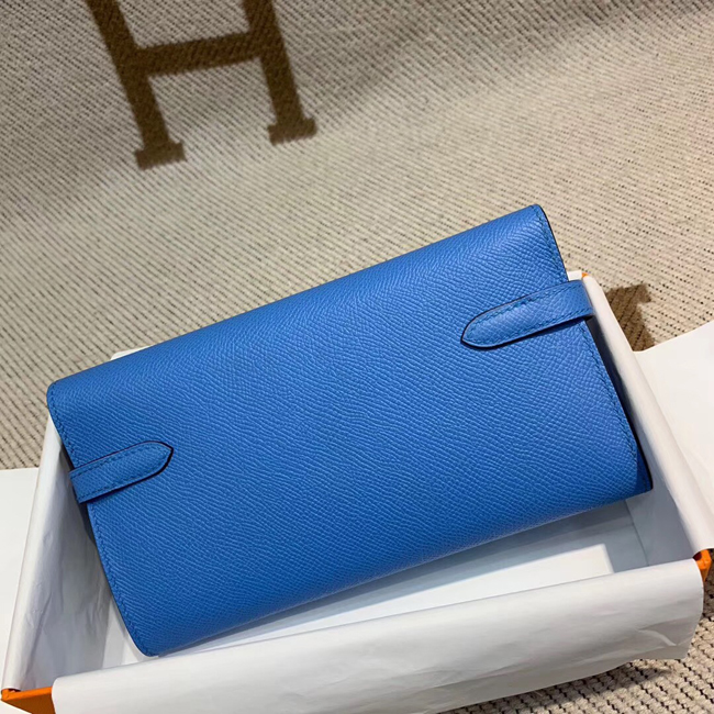 エルメス ケリーウォレットロング ミコノス ヴォーエプソン ゴールド金具