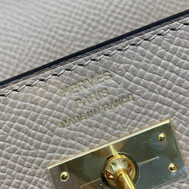 エルメス ケリーウォレットロング トープ ヴォーエプソン ゴールド金具