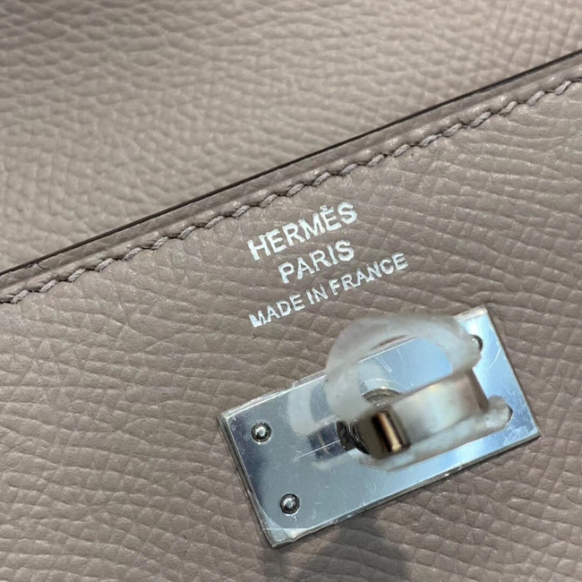 エルメス ケリーウォレットロング グリアスファルト ヴォーエプソン シルバー金具