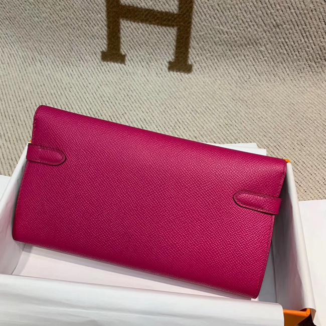 エルメス ケリーウォレットロング ローズパープル ヴォーエプソン ゴールド金具