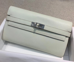 エルメス ケリーウォレットロング クレ シェブルミゾル シルバー金具