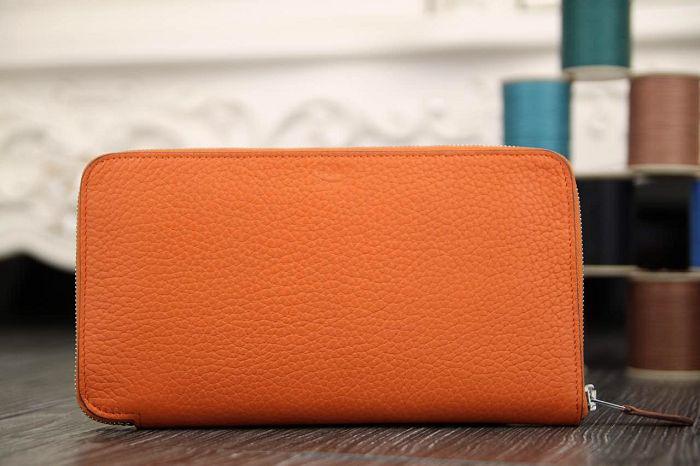 エルメス アザップロング オレンジ トゴ シルバー金具
