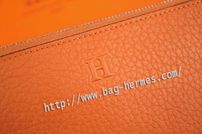 エルメス アザップロング オレンジ トゴ シルバー金具