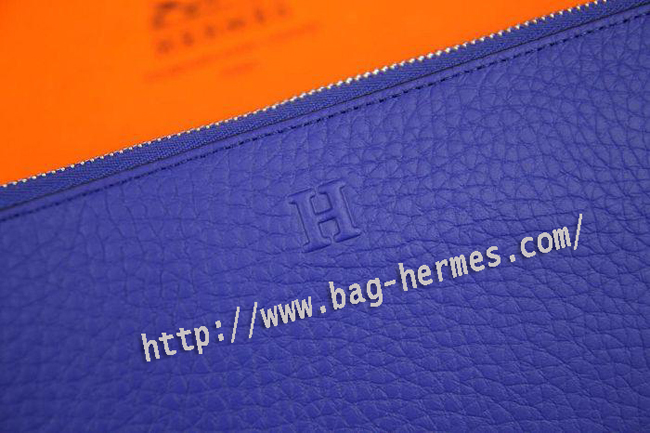エルメス アザップロング パープル トゴ シルバー金具