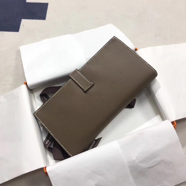 エルメス ベアンスフレ エトゥープ/ブラック ヴォーエプソン ゴールド金具