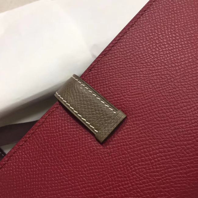 エルメス ベアンスフレ ルビー/エトゥープ ヴォーエプソン シルバー金具