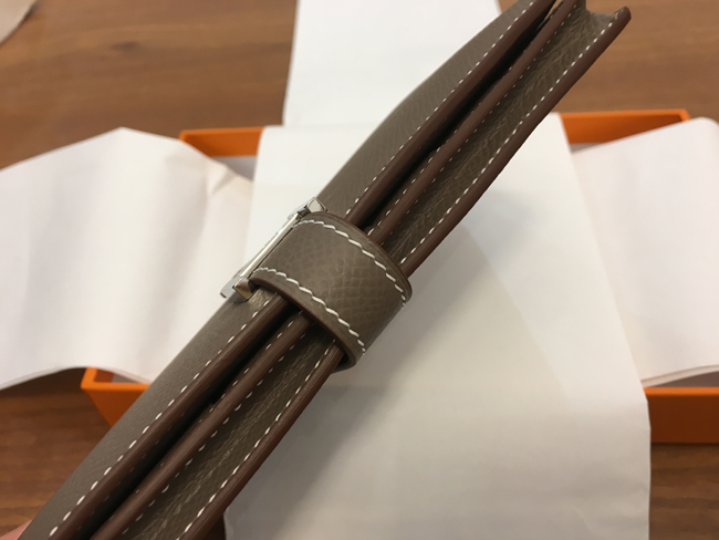 エルメス ベアンスフレ エトゥープ ヴォーエプソン シルバー金具