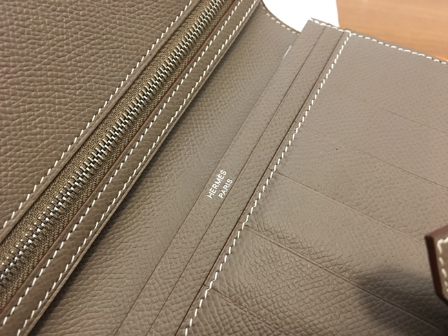 エルメス ベアンスフレ エトゥープ ヴォーエプソン シルバー金具