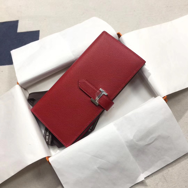 エルメス ベアンスフレ ルビー ヴォーエプソン シルバー金具