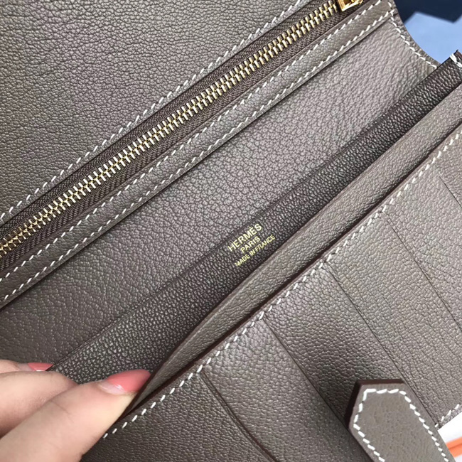 エルメス ベアンスフレ エトゥープ シェブルミゾル ゴールド金具