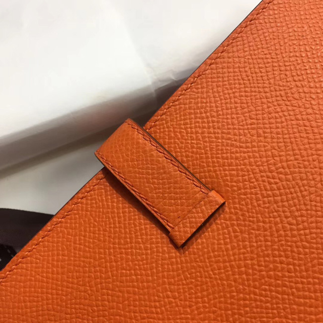 エルメス ベアンスフレ オレンジ ヴォーエプソン シルバー金具